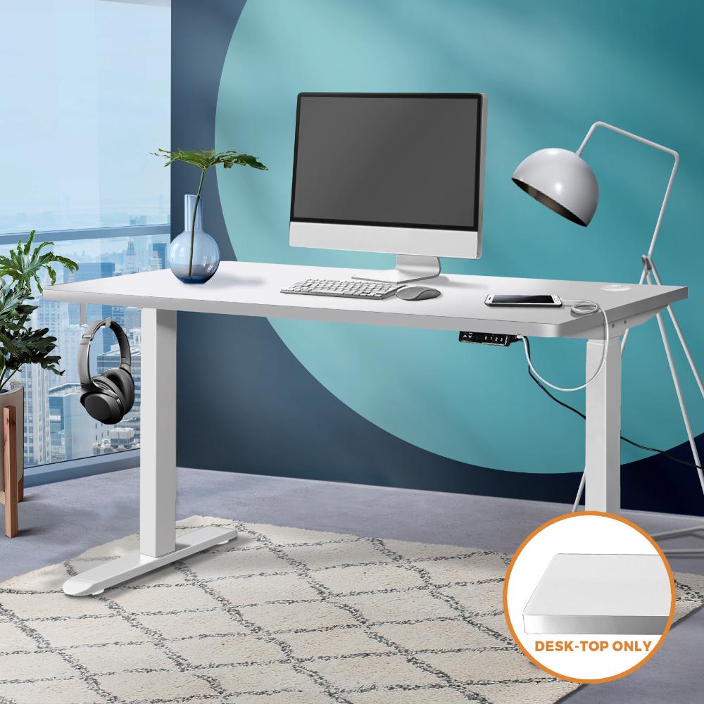 Oikiture Standing Desk Board Adjustable Sit Stand Desk Top Computer Table White-Desk Board-PEROZ Accessories