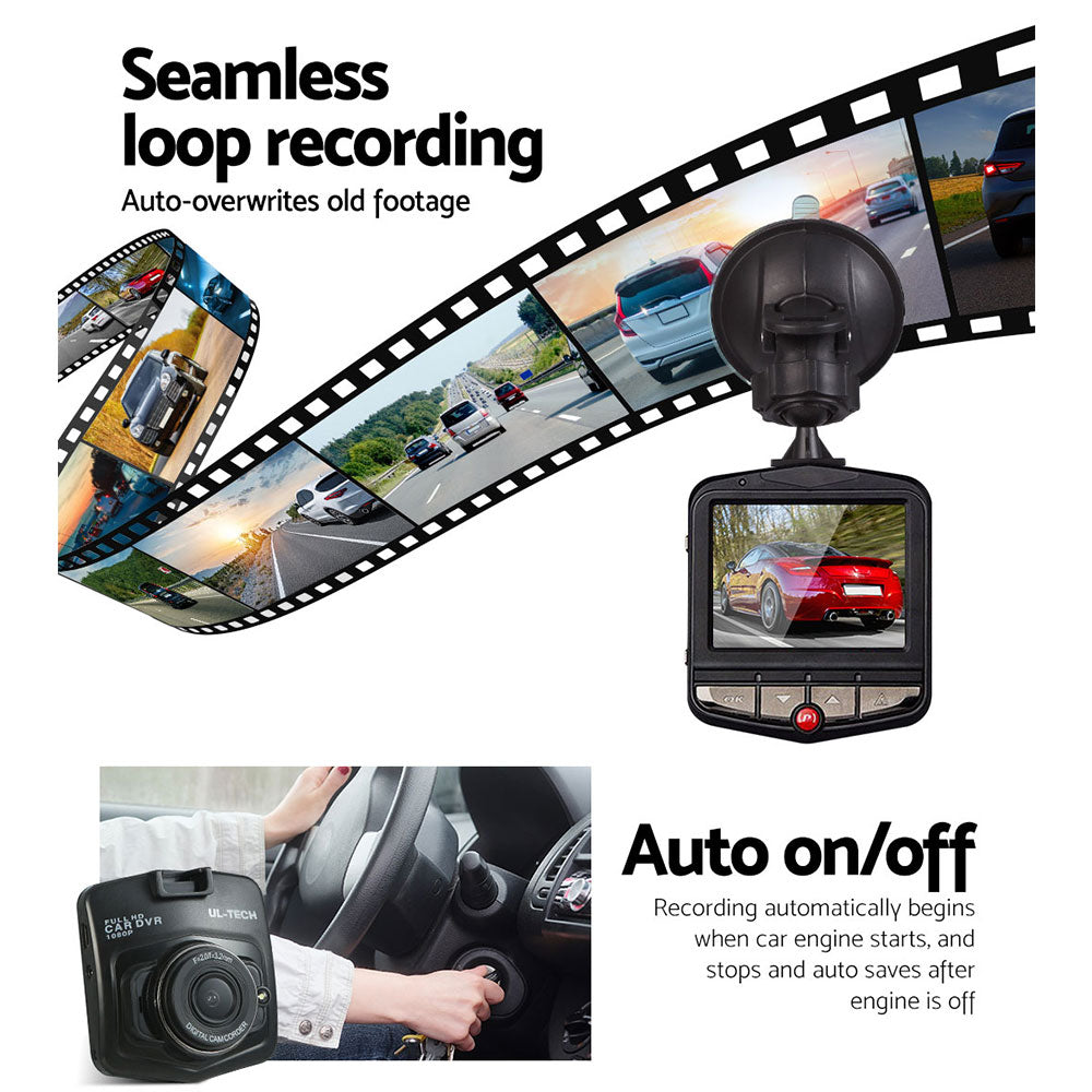 UL-tech Mini Car Dash Camera 1080P 2.4" LCD Video DVR Recorder Camera Front Cam-Auto Accessories > Audio-PEROZ Accessories
