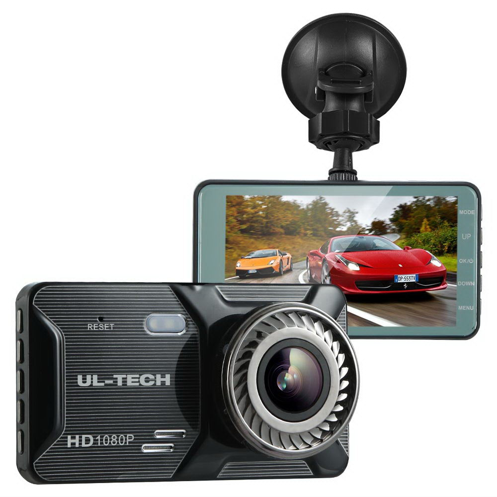 UL-tech 1080P 4" Dash Camera Dual Lens Car DVR Recorder Front Rear Night Vision-Auto Accessories > Audio-PEROZ Accessories