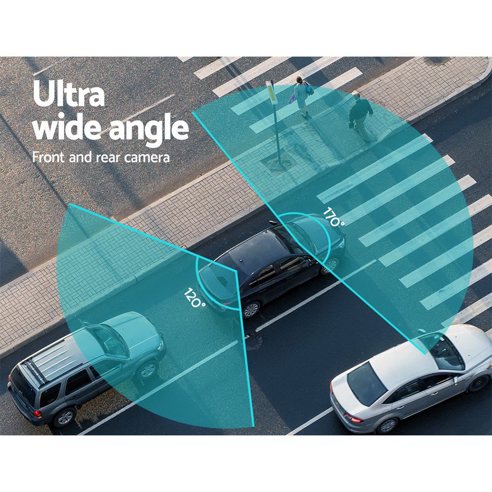 UL-tech 1080P 4" Dash Camera Dual Lens Car DVR Recorder Front Rear Night Vision-Auto Accessories > Audio-PEROZ Accessories