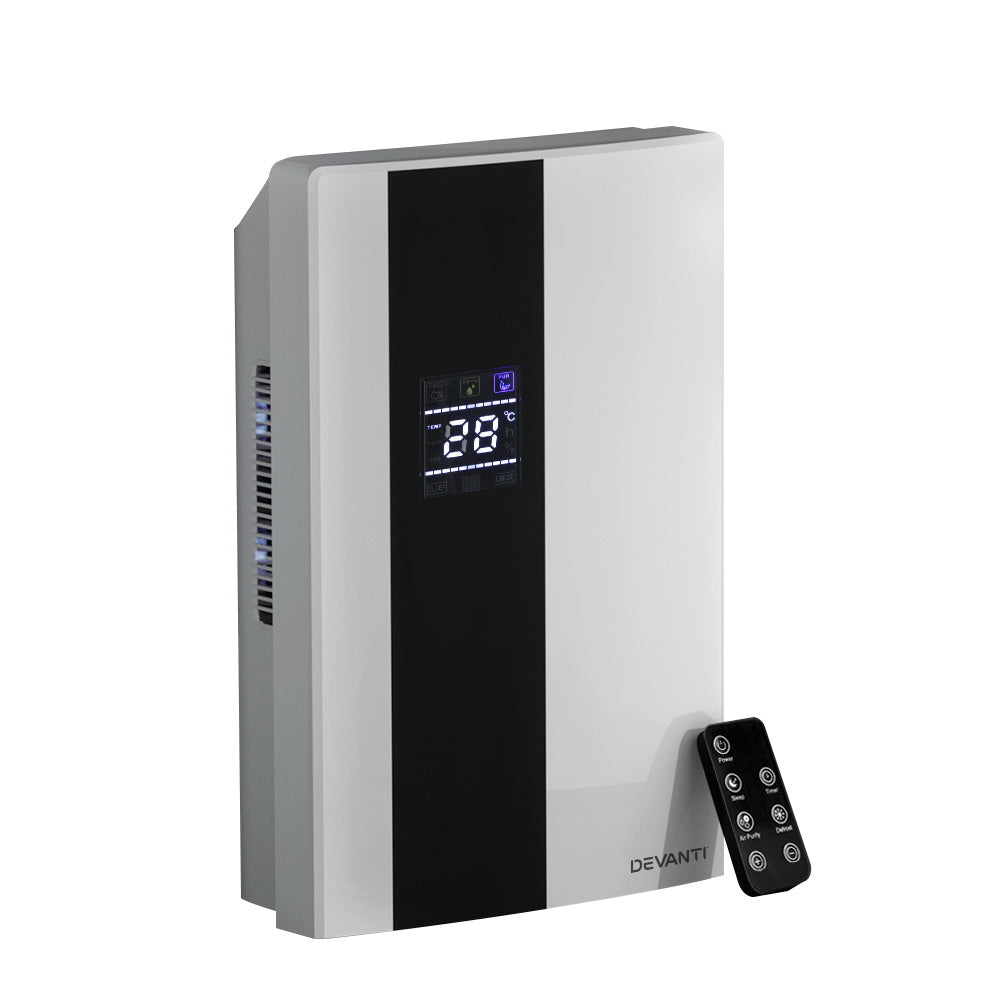 Devanti 2L Dehumidifier Air Purifier White-Appliances > Aroma Diffusers & Humidifiers-PEROZ Accessories