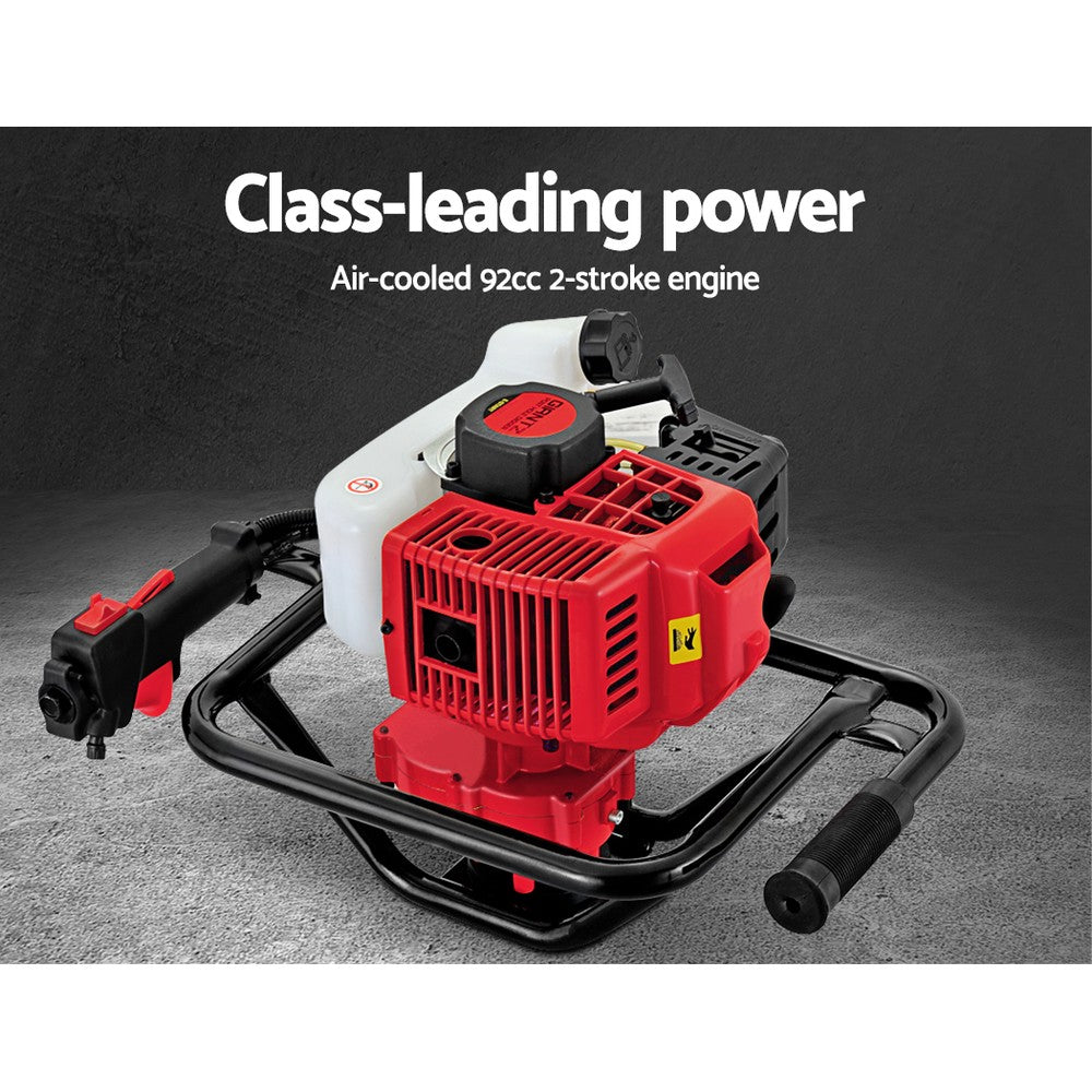 Giantz 92CC Petrol Post Hole Digger Drill Borer Fence Extension Auger Bits-Tools > Industrial Tools-PEROZ Accessories