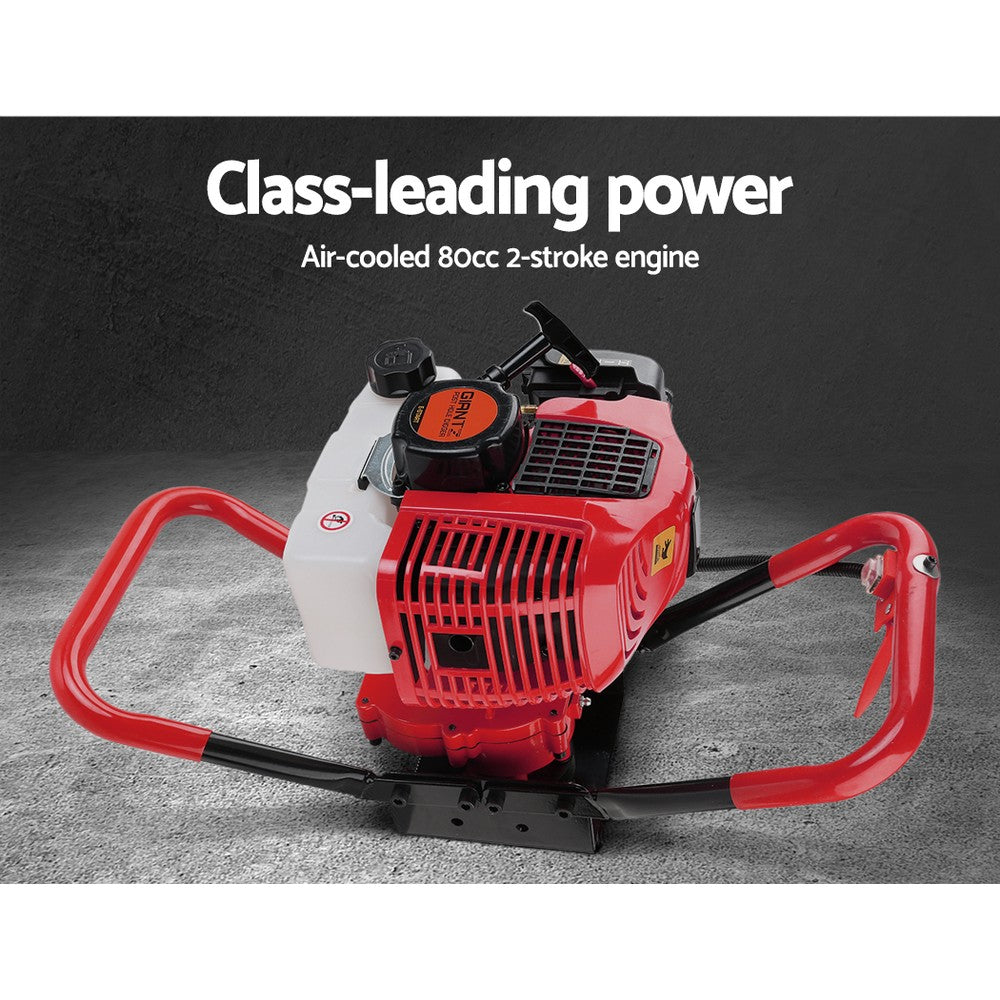 Giantz 80CC Petrol Post Hole Digger Drill Borer Fence Extension Auger Bits-Tools > Industrial Tools-PEROZ Accessories