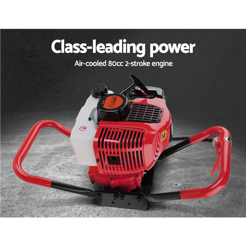 Giantz 80CC Petrol Post Hole Digger Drill Borer Fence Extension Auger Bits-Tools > Industrial Tools-PEROZ Accessories