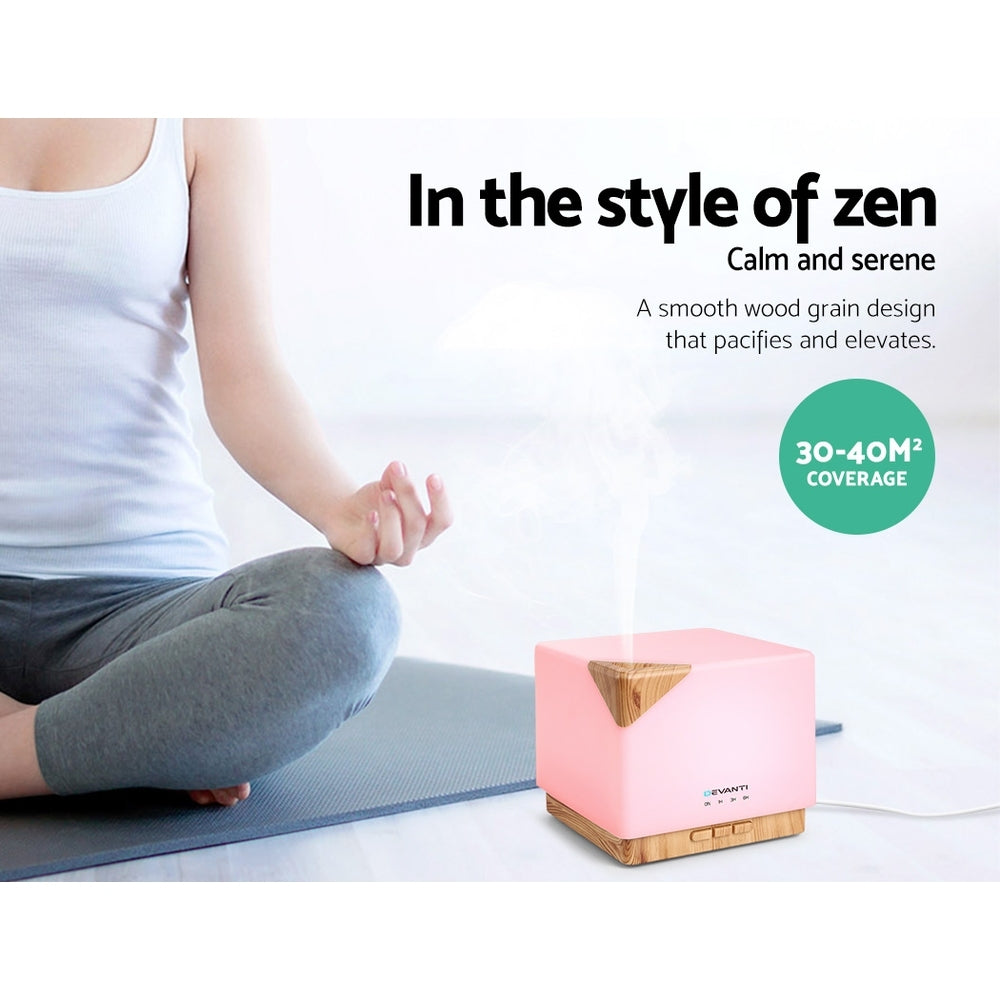 DEVANTi Aroma Diffuser Air Humidifier Night Light 600ml-Appliances > Aroma Diffusers & Humidifiers-PEROZ Accessories