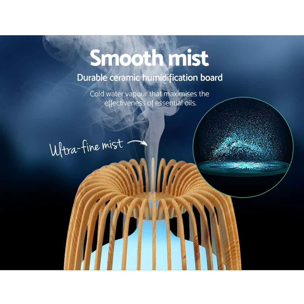 Devanti 4-In-1 Aroma Diffuser Aromatherapy Humidifier Essential Oil 500ml-Appliances > Aroma Diffusers & Humidifiers-PEROZ Accessories