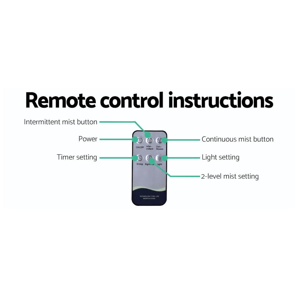 Devanti 400ml 4 in 1 Aroma Diffuser with remote control- Dark Wood-Appliances > Aroma Diffusers & Humidifiers-PEROZ Accessories