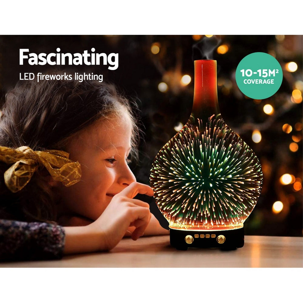 Aroma Diffuser 3D LED Light Oil Firework Air Humidifier 100ml-Appliances > Aroma Diffusers & Humidifiers-PEROZ Accessories