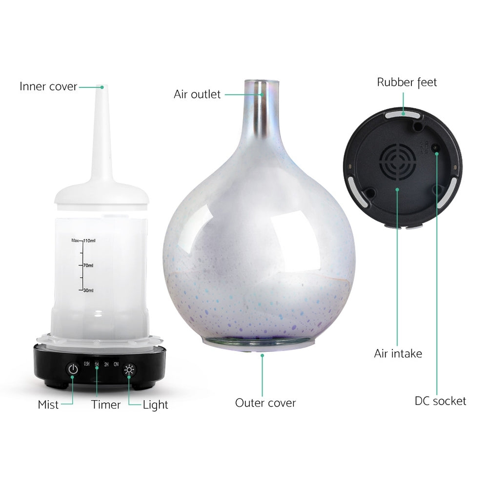 Aroma Diffuser 3D LED Light Oil Firework Air Humidifier 100ml-Appliances > Aroma Diffusers & Humidifiers-PEROZ Accessories