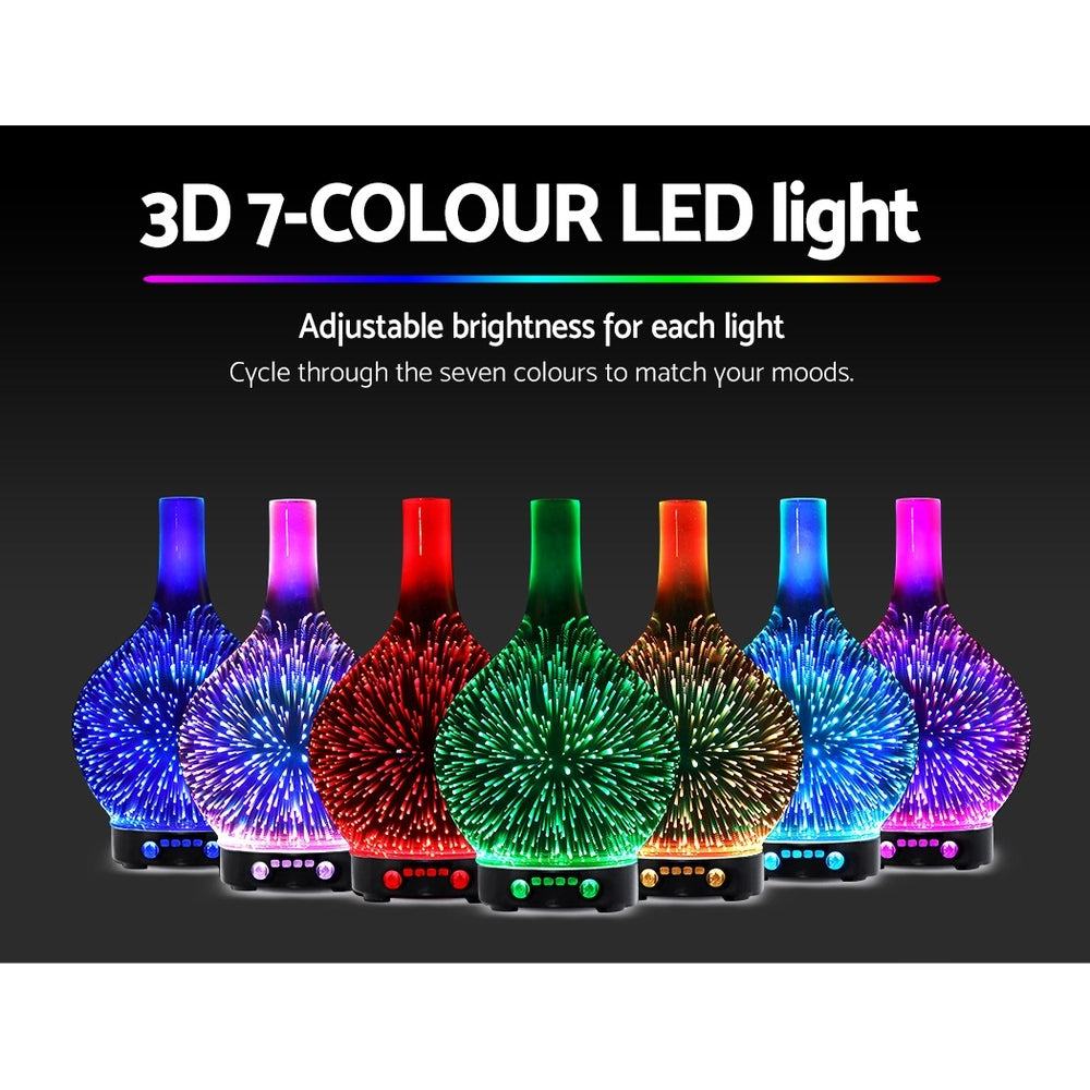 Aroma Diffuser 3D LED Light Oil Firework Air Humidifier 100ml-Appliances > Aroma Diffusers & Humidifiers-PEROZ Accessories