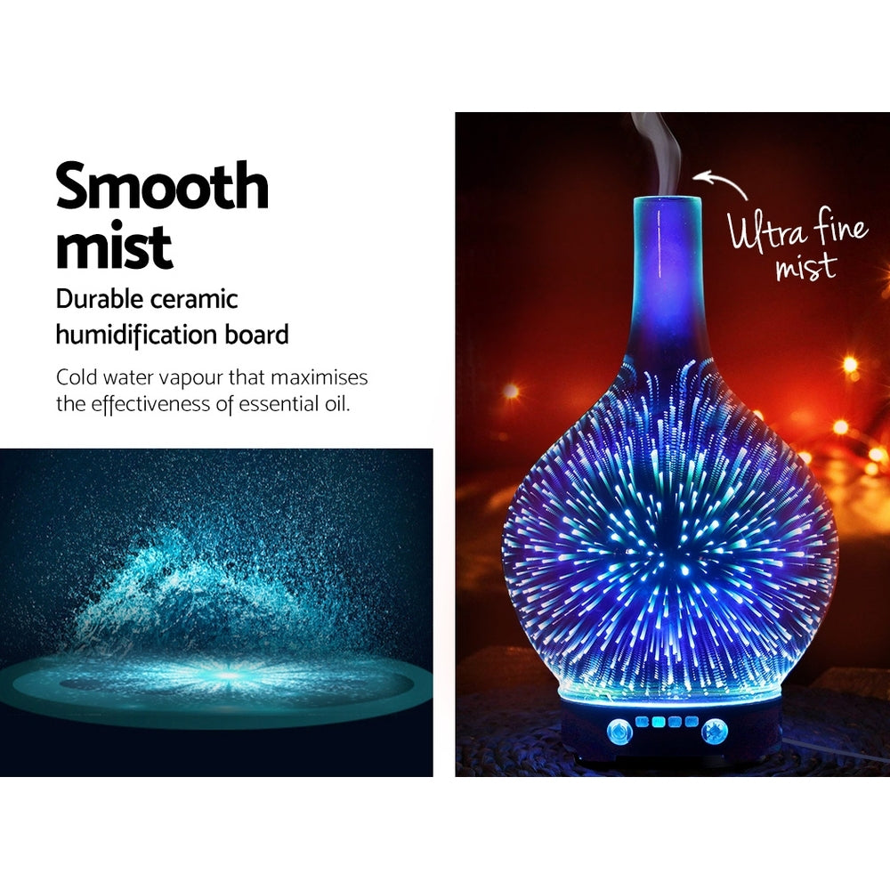 Aroma Diffuser 3D LED Light Oil Firework Air Humidifier 100ml-Appliances > Aroma Diffusers & Humidifiers-PEROZ Accessories