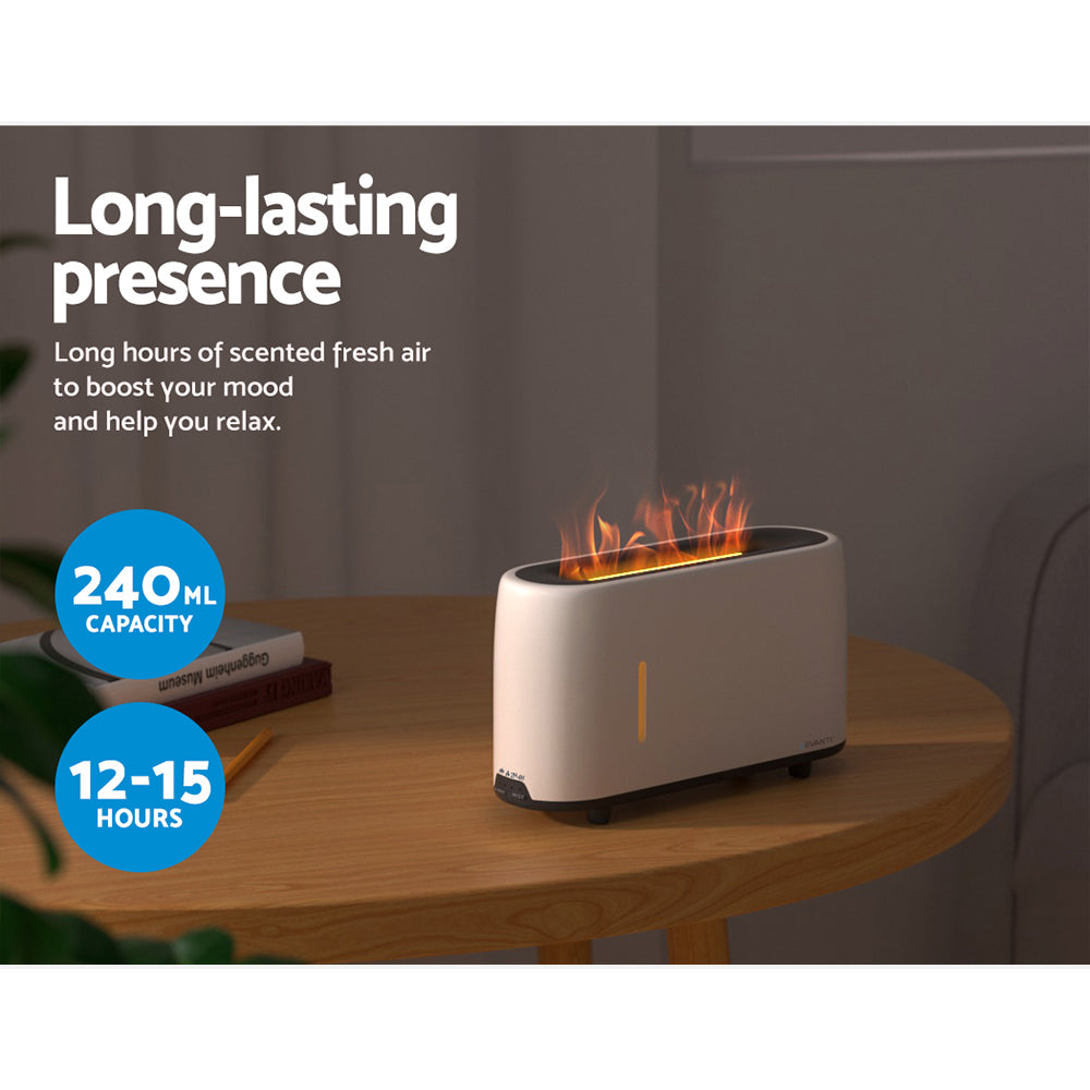 Devanti Ultrasonic Aroma Diffuser LED Flame Light-Home & Garden > Green Houses-PEROZ Accessories