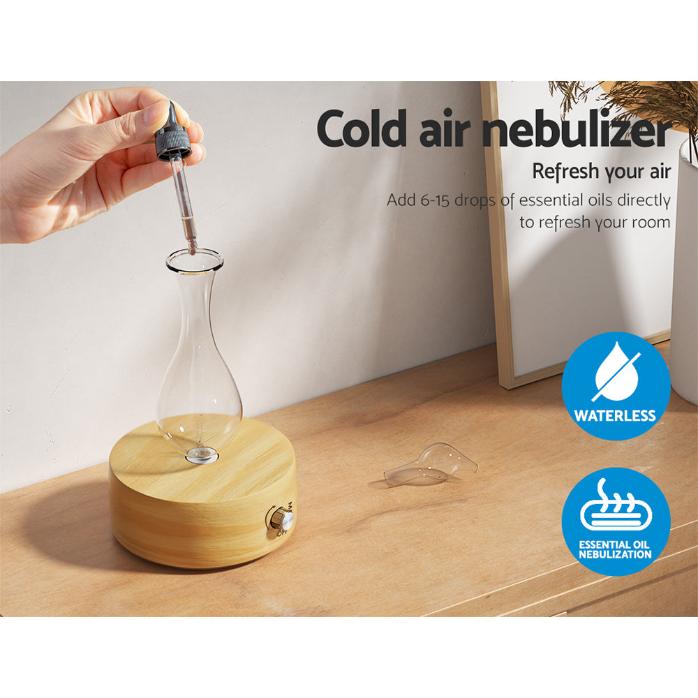 Devanti Waterless Aromatherapy Aroma Diffuser Pure Essential Oil Ultrasonic-Appliances > Aroma Diffusers & Humidifiers-PEROZ Accessories