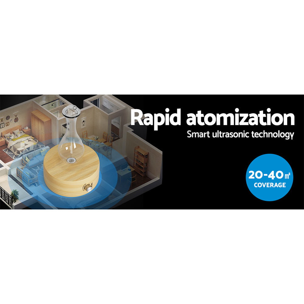 Devanti Waterless Aromatherapy Aroma Diffuser Pure Essential Oil Ultrasonic-Appliances > Aroma Diffusers & Humidifiers-PEROZ Accessories