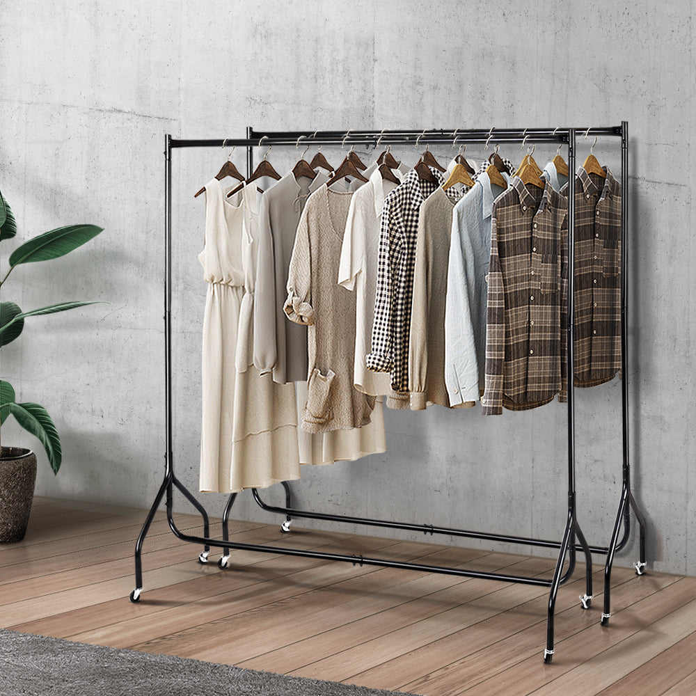 Artiss Clothes Racks Metal Coat Hanger Stand x2-Home & Garden > DIY - Peroz Australia - Image - 7