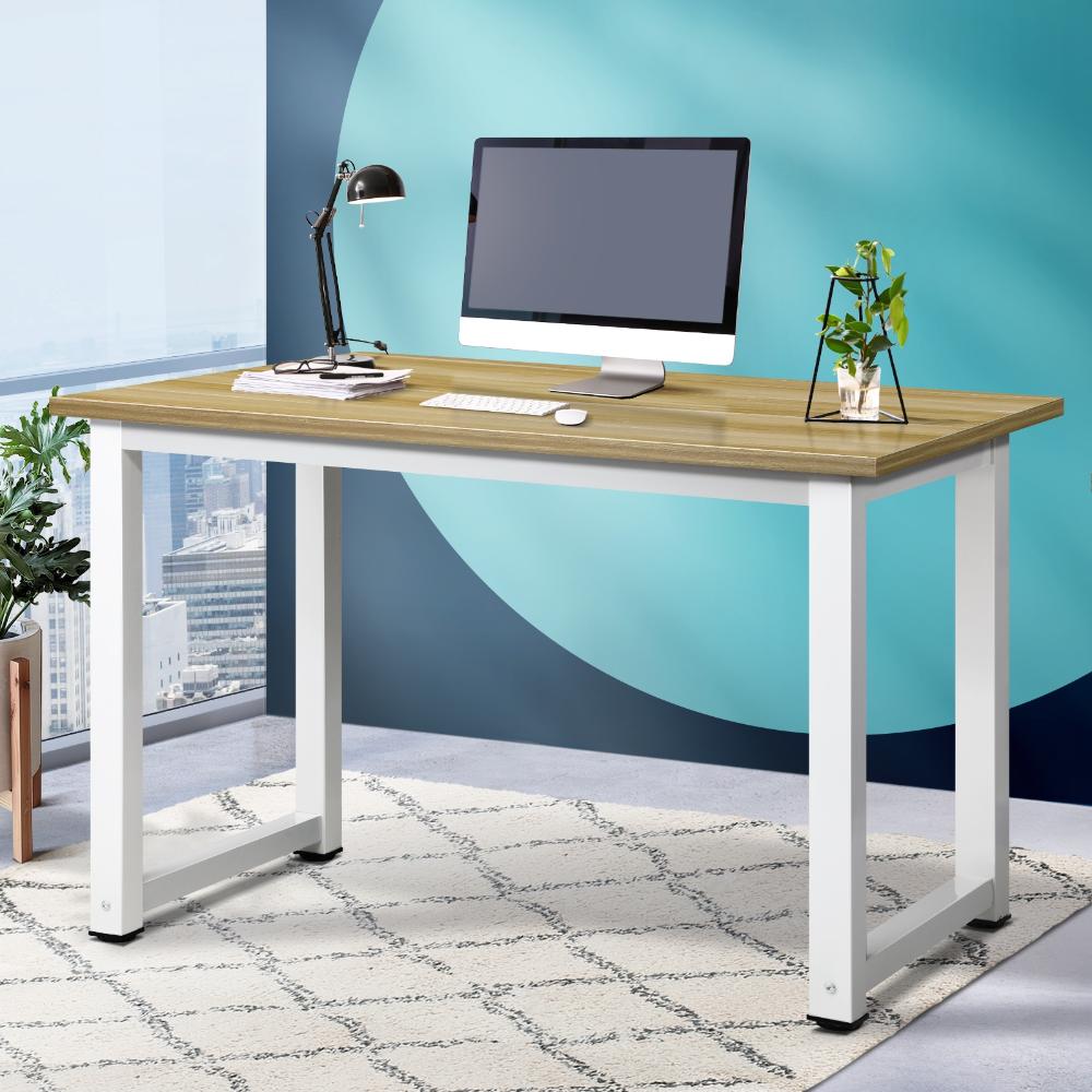 Oikiture Computer Desk Office Table Home Workstation Study Laptop Desks 120cm-Computer Desk-PEROZ Accessories