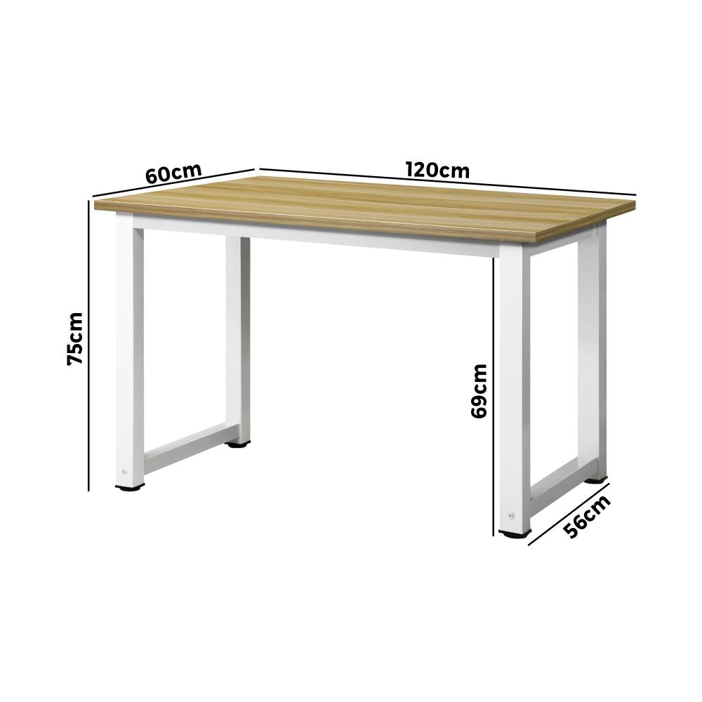 Oikiture Computer Desk Office Table Home Workstation Study Laptop Desks 120cm-Computer Desk-PEROZ Accessories