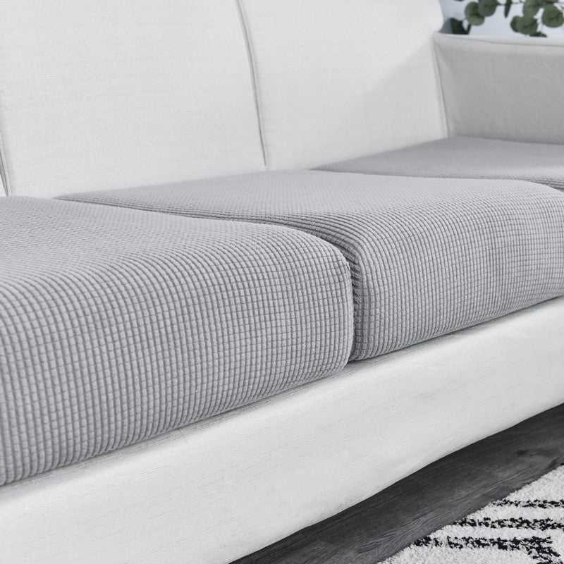 Anyhouz Sofa Cover Gray Polyester Thick Stretchable Cushion For Living Room 1Pc Enlarge Size 130-160cm-Slipcovers-PEROZ Accessories
