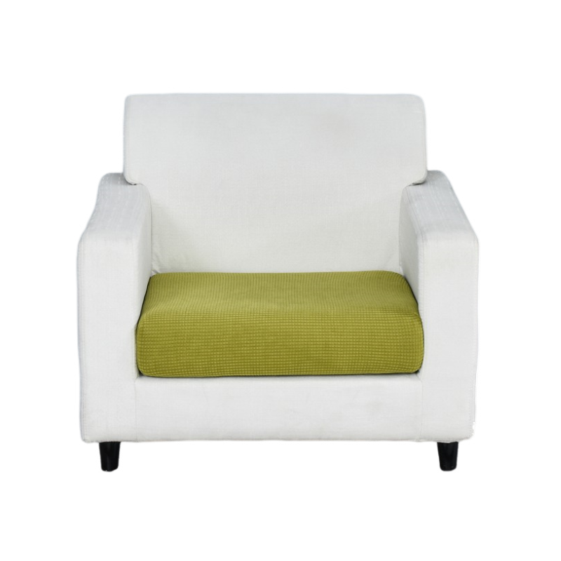 Anyhouz Sofa Cover Green Polyester Thick Stretchable Cushion For Living Room 1Pc Normal Size 225-275cm-Slipcovers-PEROZ Accessories