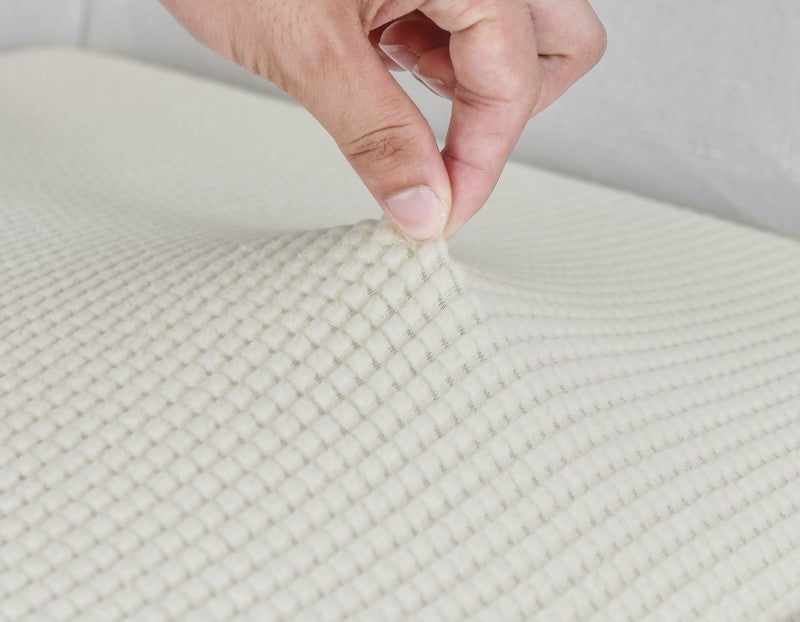 Anyhouz Sofa Cover White Polyester Thick Stretchable Cushion For Living Room 1Pc Enlarge Size 160-185cmx60-90cm-Slipcovers-PEROZ Accessories