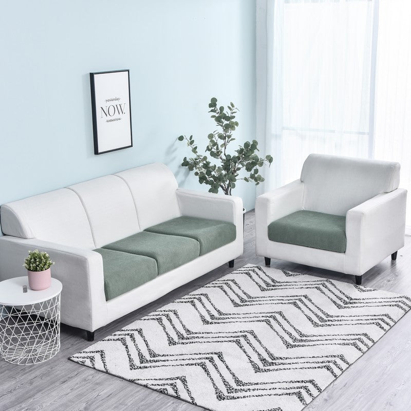 Anyhouz Sofa Cover Cypress Green Polyester Thick Stretchable Cushion For Living Room 1Pc Normal Size 95-120cm-Slipcovers-PEROZ Accessories