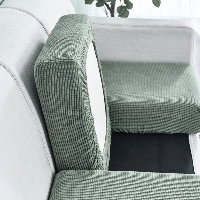 Anyhouz Sofa Cover Cypress Green Polyester Thick Stretchable Cushion For Living Room 1Pc Normal Size 95-120cm-Slipcovers-PEROZ Accessories