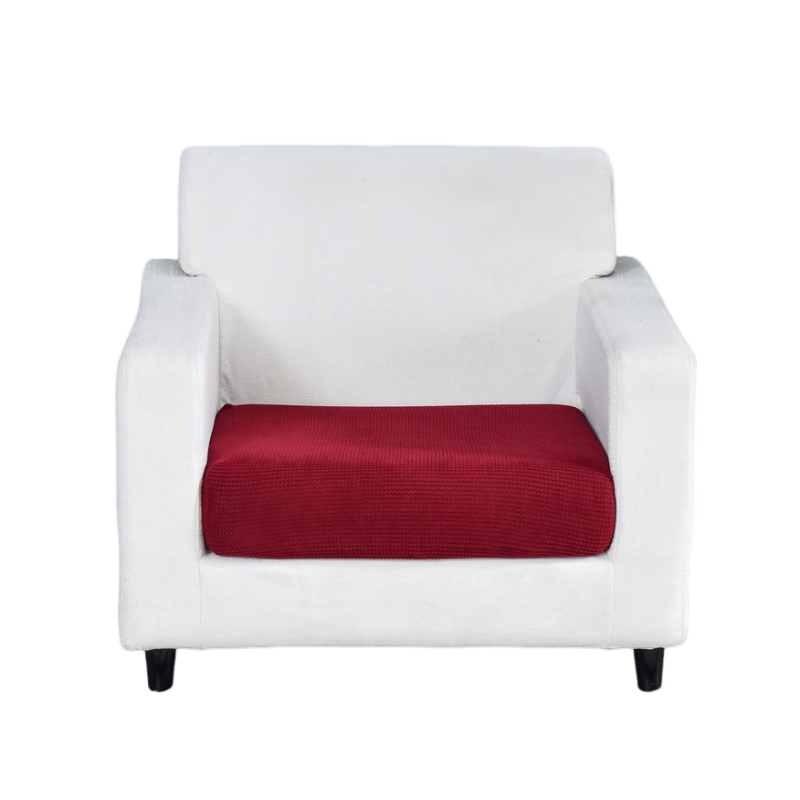 Anyhouz Sofa Cover Wine Red Polyester Thick Stretchable Cushion For Living Room 1Pc Enlarge Size 90-130cm-Slipcovers-PEROZ Accessories
