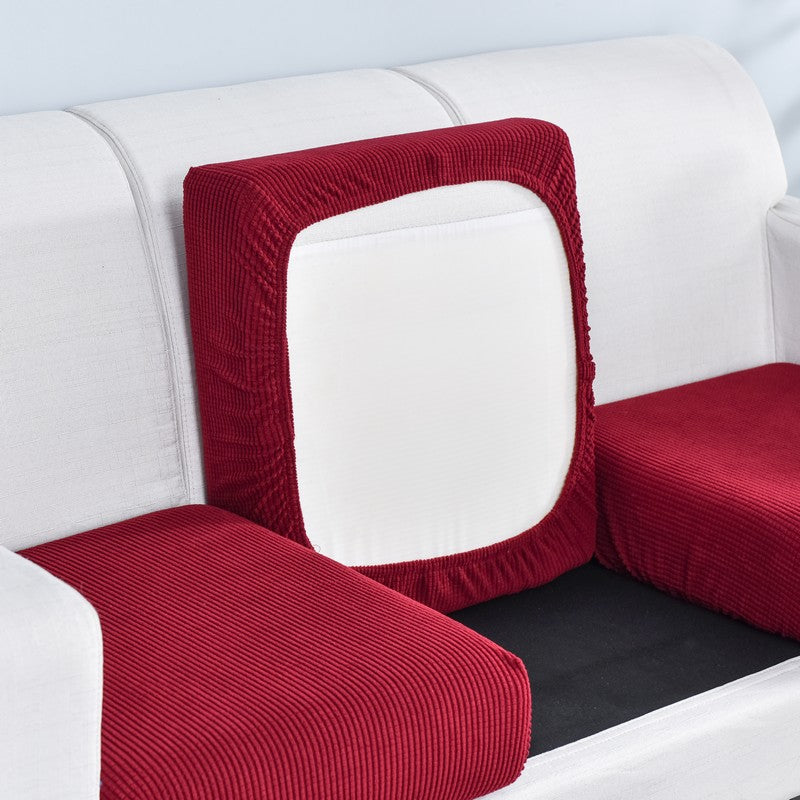 Anyhouz Sofa Cover Wine Red Polyester Thick Stretchable Cushion For Living Room 1Pc Enlarge Size 90-130cm-Slipcovers-PEROZ Accessories