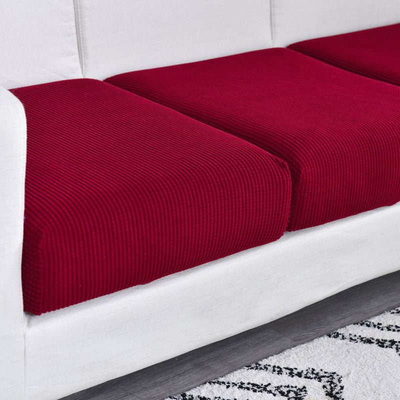Anyhouz Sofa Cover Wine Red Polyester Thick Stretchable Cushion For Living Room 1Pc Enlarge Size 90-130cm-Slipcovers-PEROZ Accessories