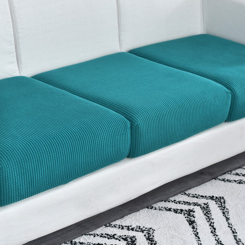 Anyhouz Sofa Cover Teal Blue Polyester Thick Stretchable Cushion For Living Room 1Pc Normal Size 45-60cm-Slipcovers-PEROZ Accessories