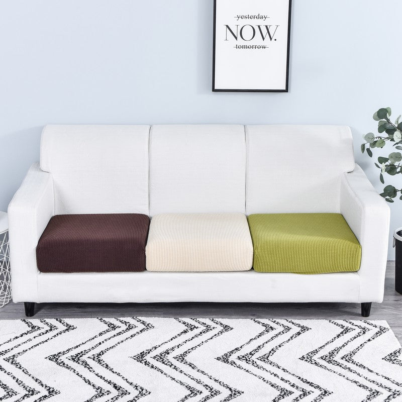 Anyhouz Sofa Cover White Polyester Thick Stretchable Cushion For Living Room 1Pc Enlarge Size 160-185cmx60-90cm-Slipcovers-PEROZ Accessories