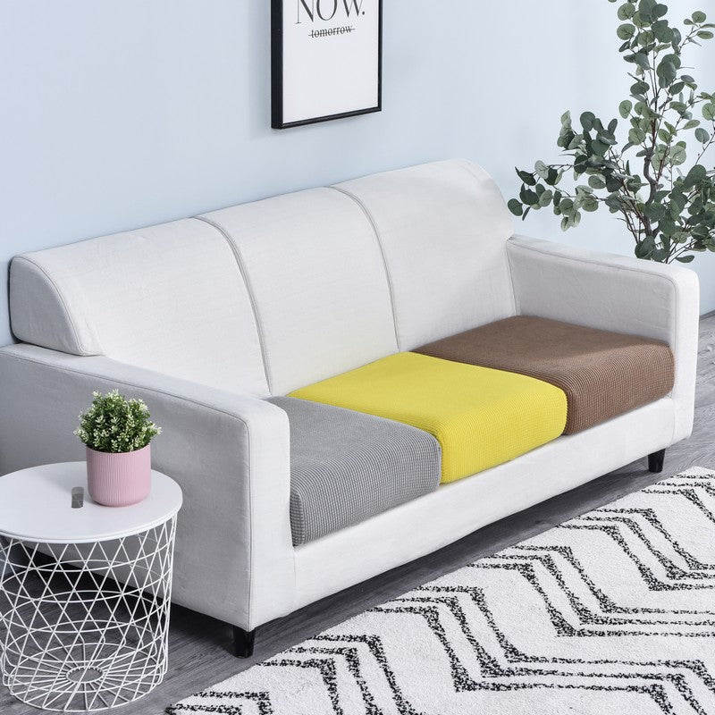 Anyhouz Sofa Cover Gray Polyester Thick Stretchable Cushion For Living Room 1Pc Enlarge Size 130-160cm-Slipcovers-PEROZ Accessories