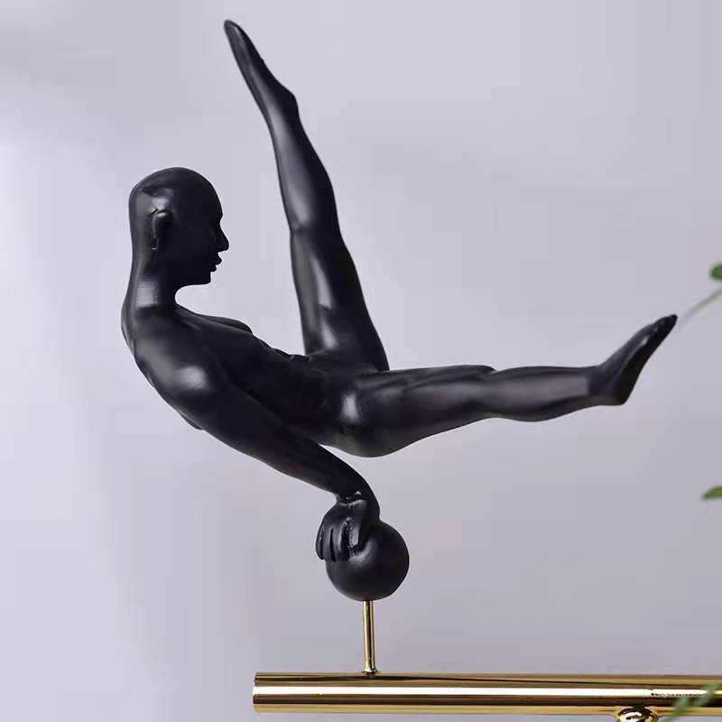 Anyhouz 40cm Abstract Human Sculpture Tabletop Home Decor Modern Art Living Room Display House Decorative Crafts Ornaments with Resin Base-Tabletop Decor-PEROZ Accessories