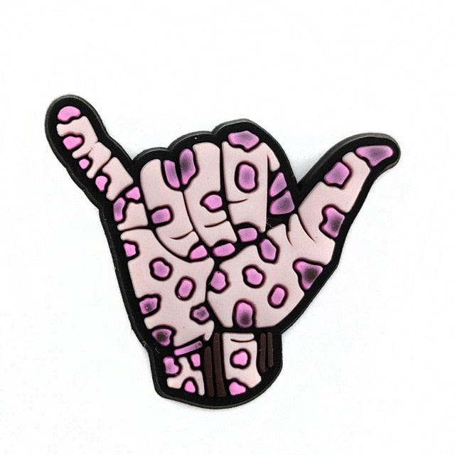 Anykidz 20pcs Random Color Tiger Design Shoe Charm Accessories Jeans Clogs Pendants Designer Ornament Jibbitz for Crocs-Shoe Charms-PEROZ Accessories
