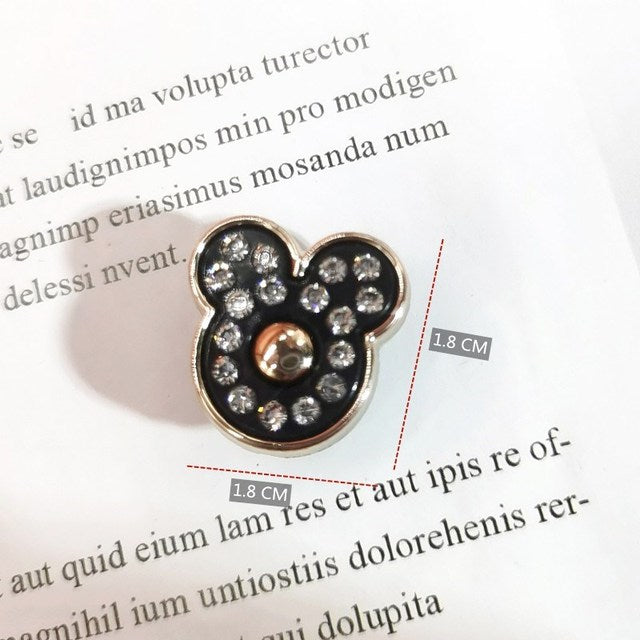 Anykidz 10pcs Random Color Resin Rhinestone Shoe Charm Accessories Jeans Clogs Pendants Designer Ornament Jibbitz for Crocs-Shoe Charms-PEROZ Accessories