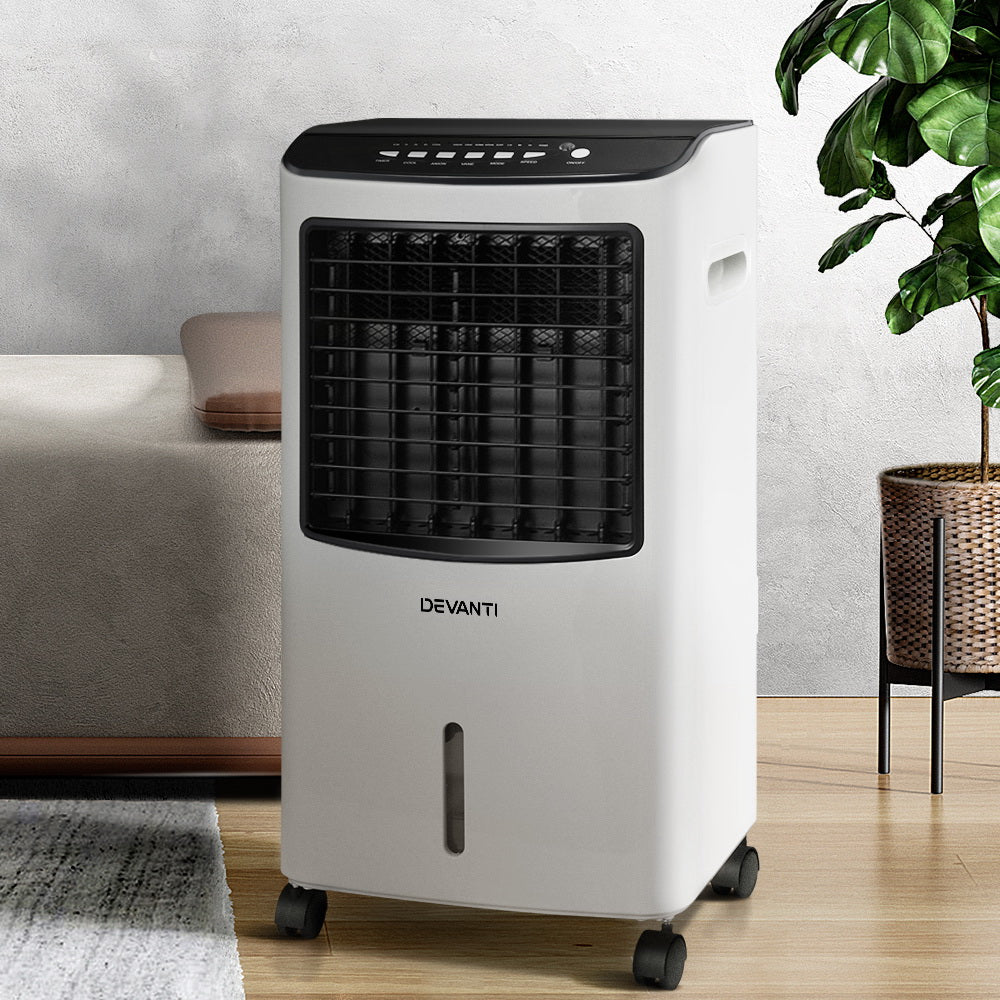Devanti Evaporative Air Cooler Conditioner Portable 8L Cooling Fan Humidifier-Appliances > Air Conditioners-PEROZ Accessories