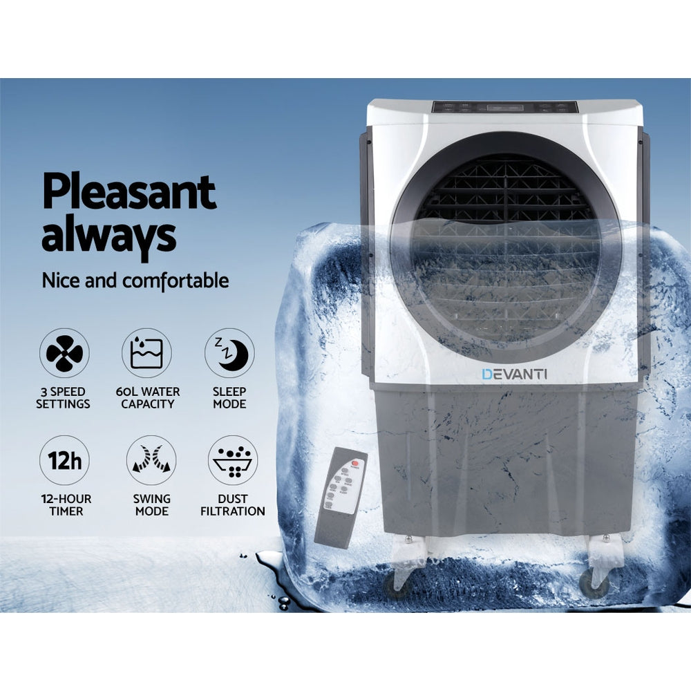 Devanti Evaporative Air Cooler Industrial Conditioner Commercial Fan Purifier-Air Conditioners-PEROZ Accessories