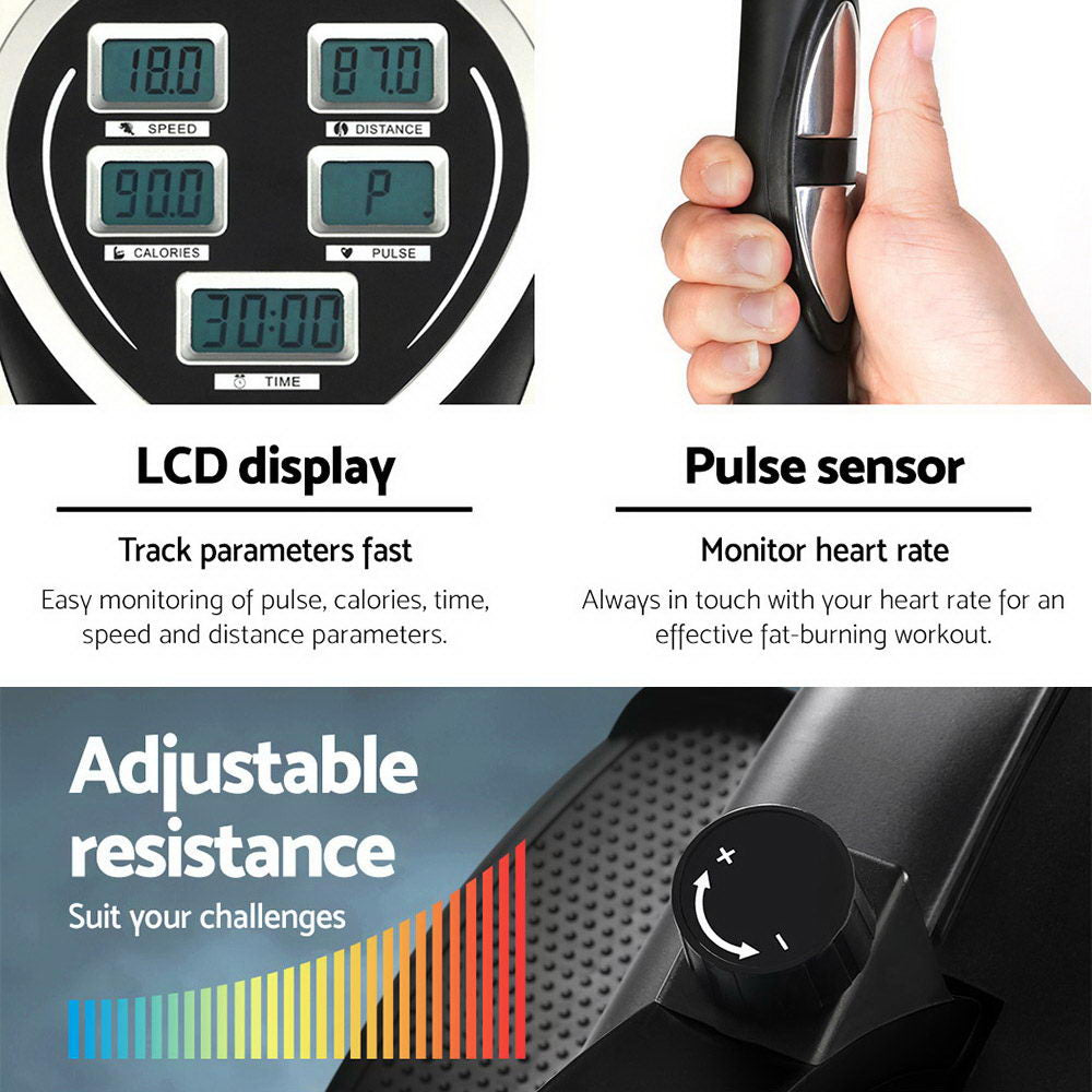 Everfit 6in1 Elliptical Cross Trainer Exercise Bike Bicycle Home Gym Fitness Machine Running Walking-Sports & Fitness > Fitness Accessories-PEROZ Accessories