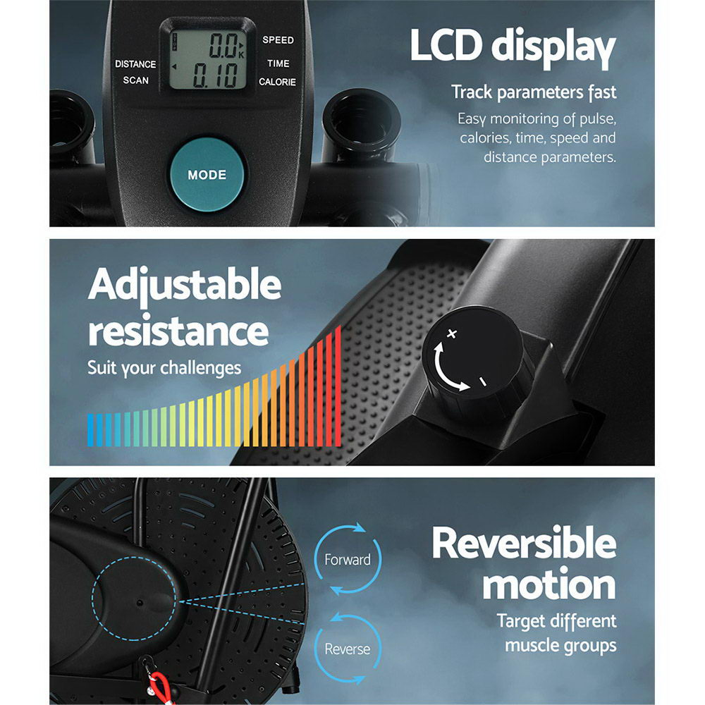 Everfit 4in1 Elliptical Cross Trainer Exercise Bike Bicycle Home Gym Fitness Machine Running Walking-Sports & Fitness > Fitness Accessories-PEROZ Accessories