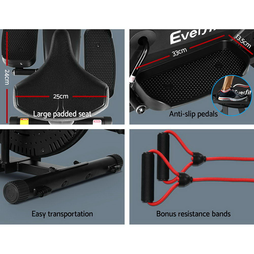 Everfit 4in1 Elliptical Cross Trainer Exercise Bike Bicycle Home Gym Fitness Machine Running Walking-Sports & Fitness > Fitness Accessories-PEROZ Accessories