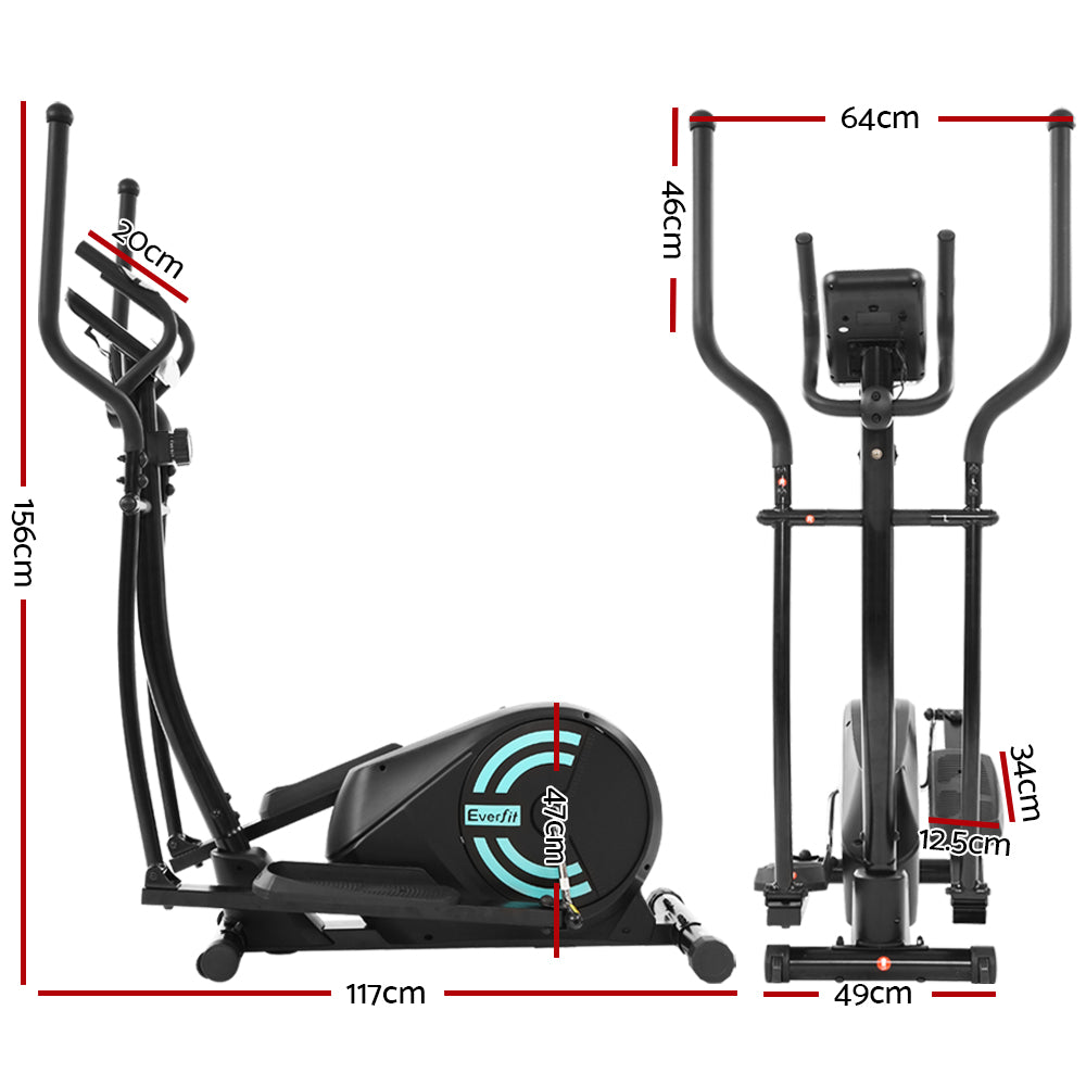 Everfit Exercise Bike Elliptical Cross Trainer Bicycle Home Gym Fitness Machine-Sports & Fitness > Fitness Accessories-PEROZ Accessories