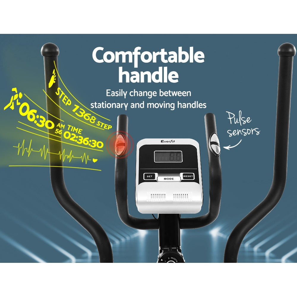 Everfit Exercise Bike Elliptical Cross Trainer Bicycle Home Gym Fitness Machine-Sports & Fitness > Fitness Accessories-PEROZ Accessories