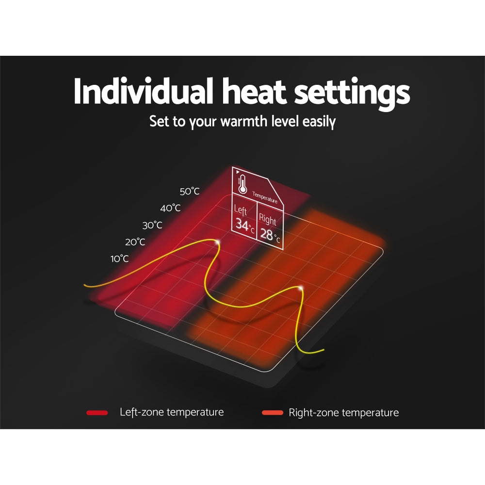 Giselle Bedding Double Size Electric Blanket Polyester-Electric Throw Blanket-PEROZ Accessories