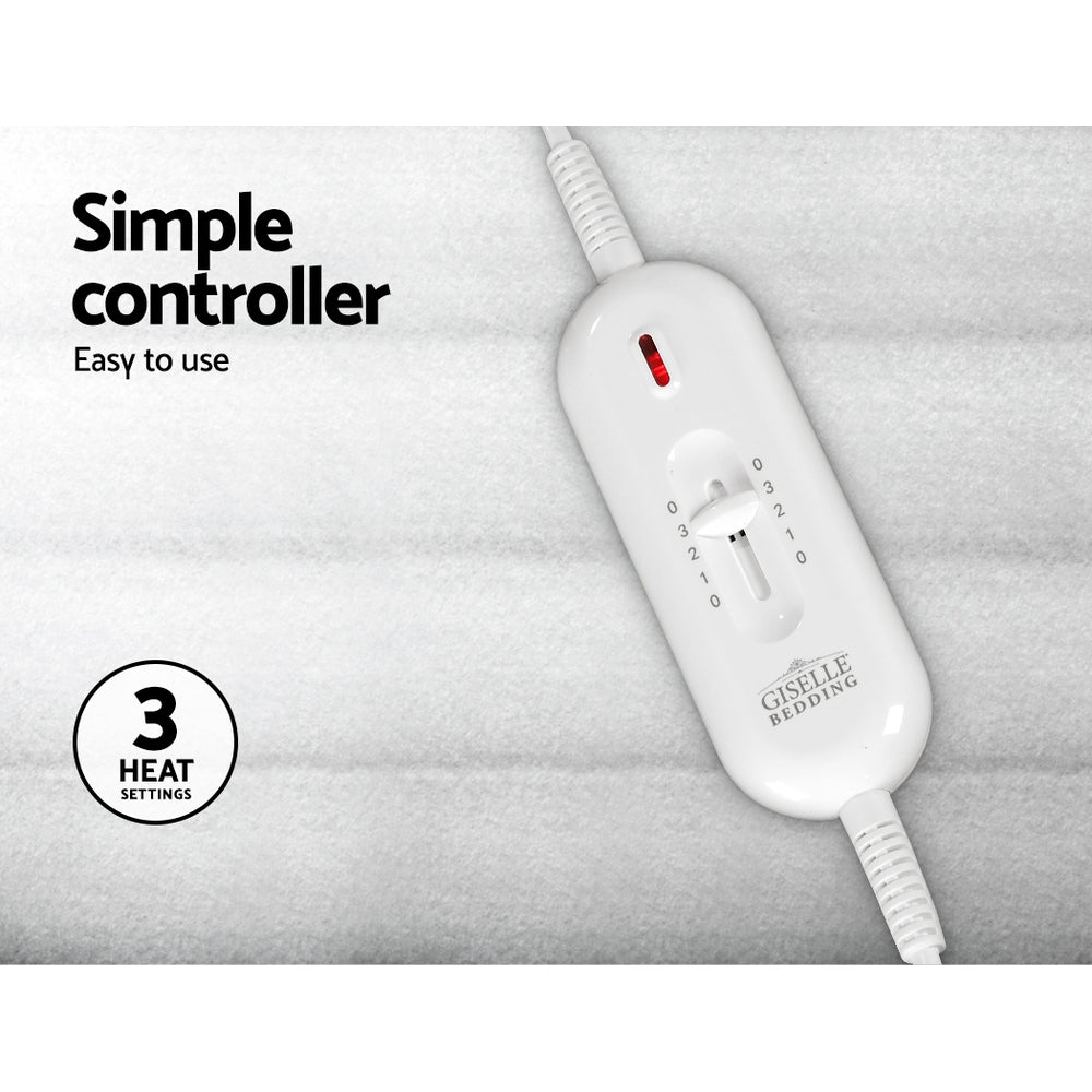 Giselle Bedding Single Size Electric Blanket Polyester-Blankets-PEROZ Accessories
