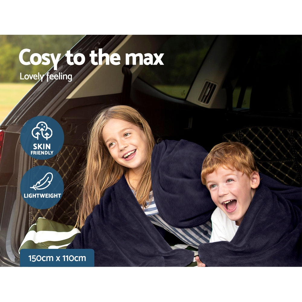 Giselle Electric Heated Blanket Car Truck Throw Rug Travel Camping 12V DC Aut-Electric Throw Blanket-PEROZ Accessories