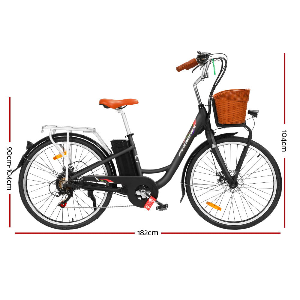 Phoenix 26 inch Electric Bike City Bicycle eBike e-Bike Urban Bikes-Sports & Fitness > Bikes & Accessories-PEROZ Accessories