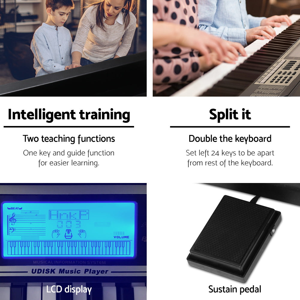 Alpha 61 Key Electronic Piano Keyboard Electric Digital Classical Music Stand-Audio & Video > Musical Instrument & Accessories-PEROZ Accessories