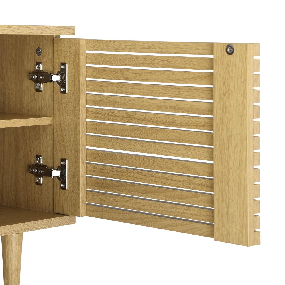 Oikiture TV Cabinet Entertainment Unit Stand Storage Unique Door Furniture 160CM-Entertainment Unit-PEROZ Accessories