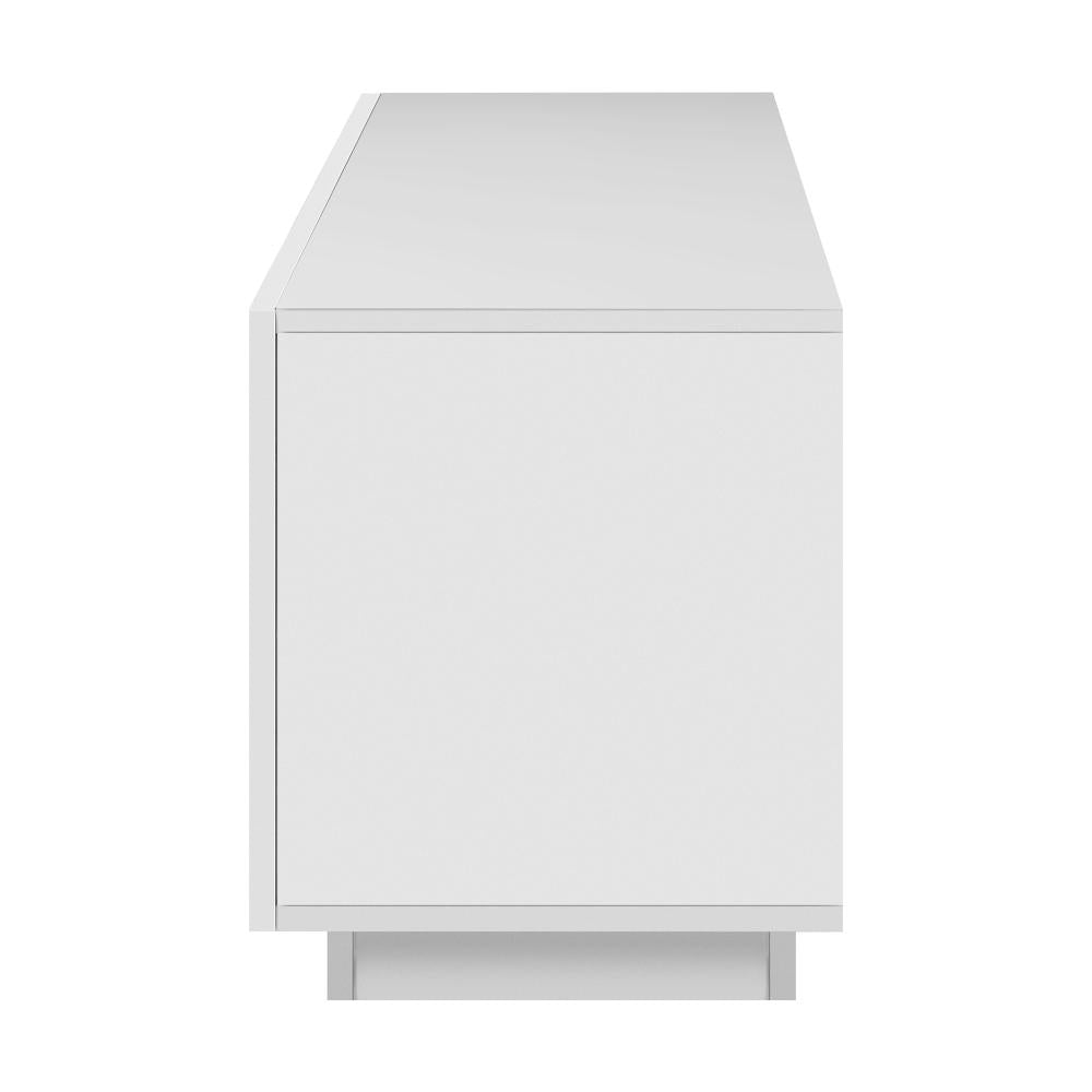 Oikiture TV Cabinet Entertainment Unit Stand Gloss RGB LED Furniture White 180CM-Entertainment Unit-PEROZ Accessories