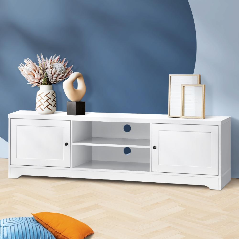 Oikiture TV Cabinet Entertainment Unit Stand Storage Hamptons Furniture 160CM-Entertainment Unit-PEROZ Accessories